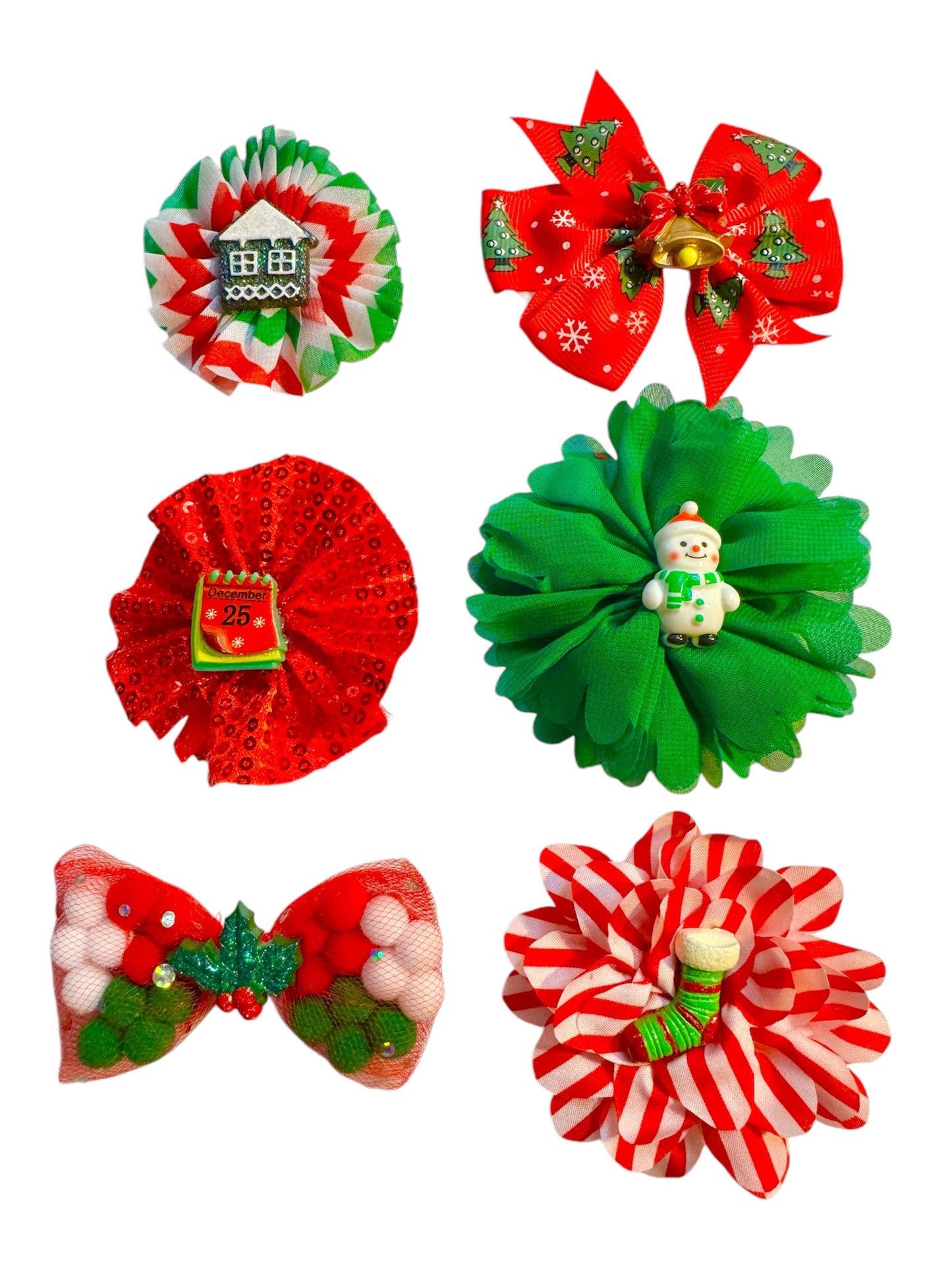 10 x Mixed Christmas Collar Bows