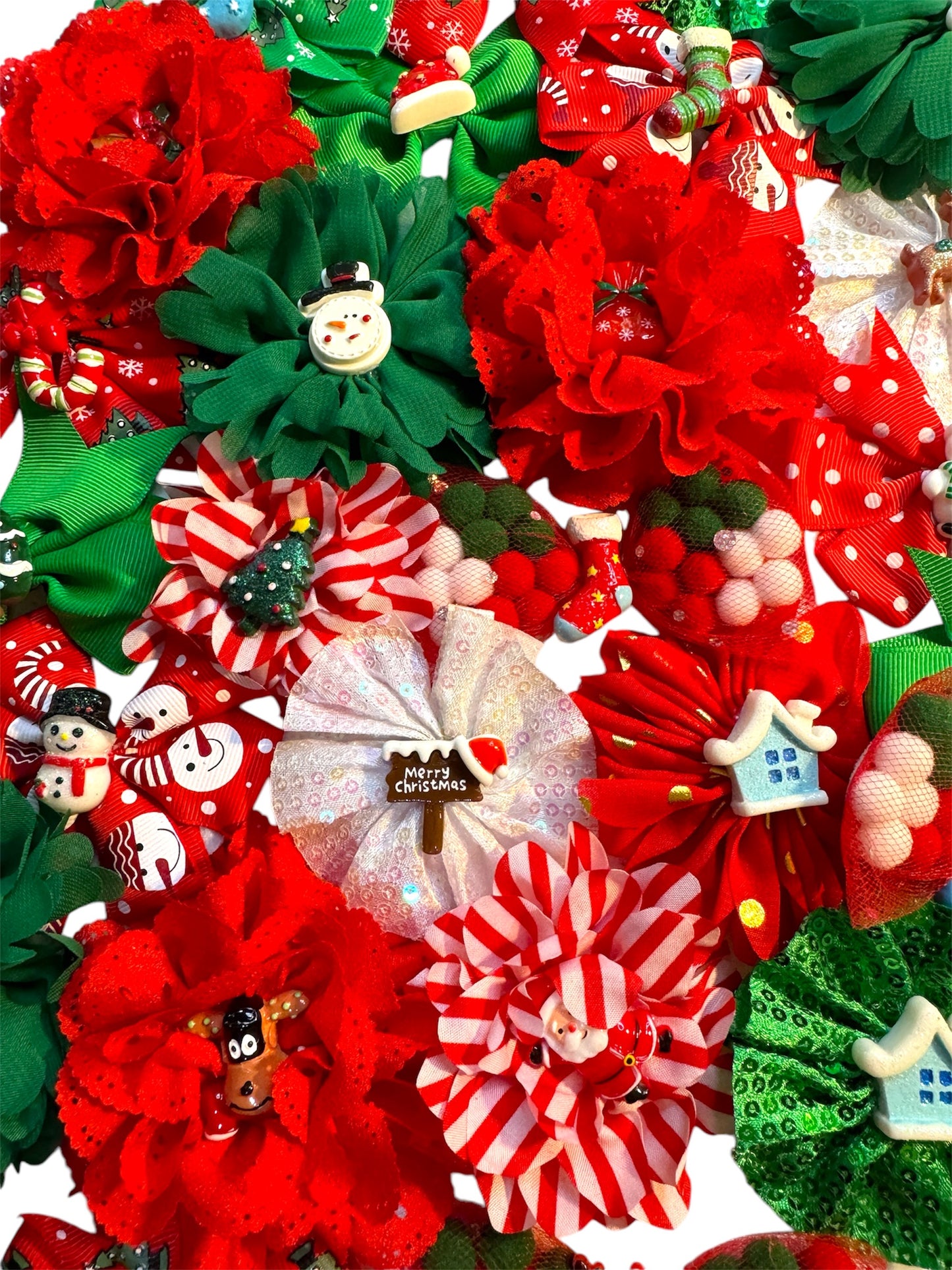 10 x Mixed Christmas Collar Bows