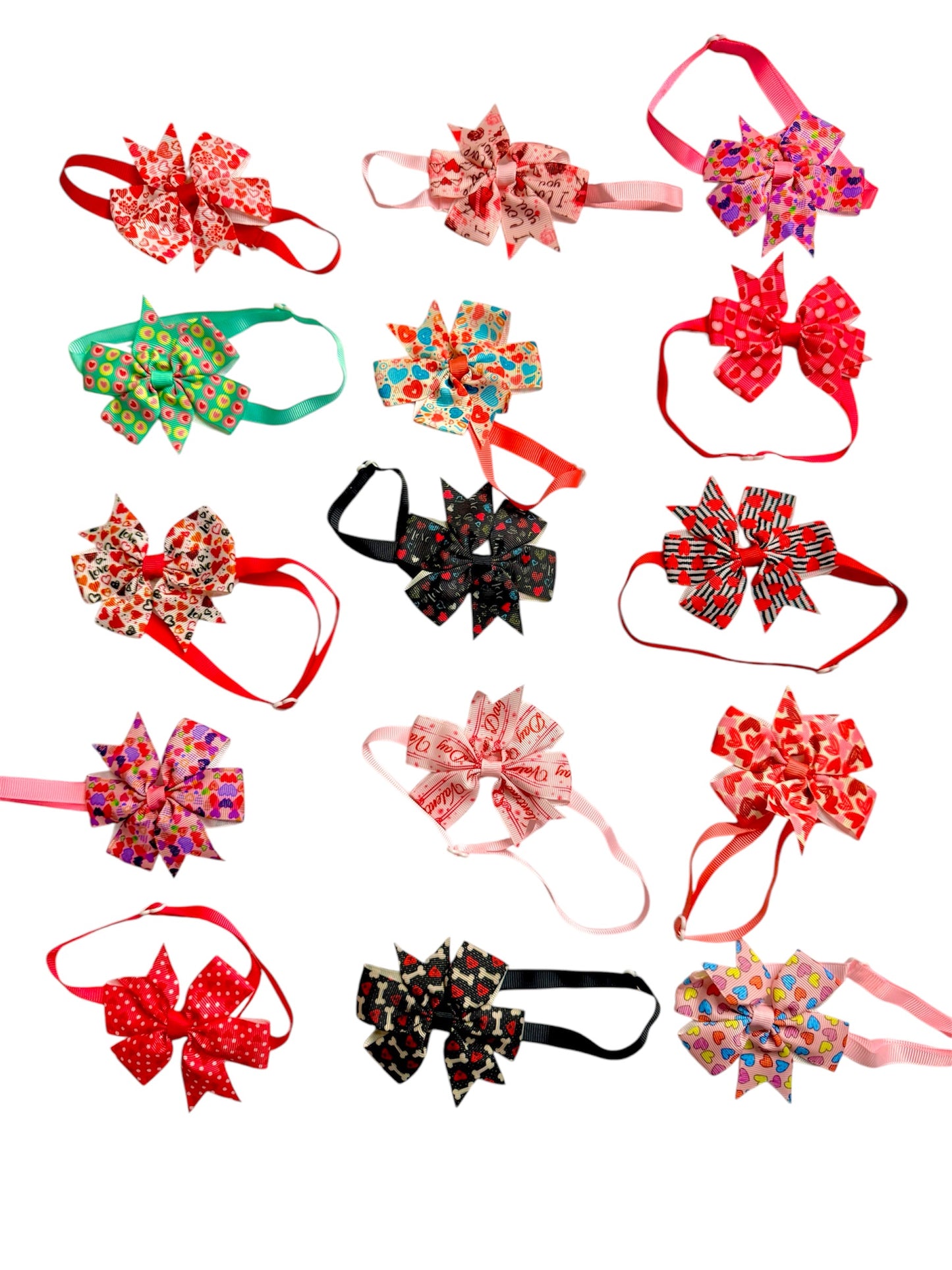 20 x Valentine’s Pinwheel Necktie Collars