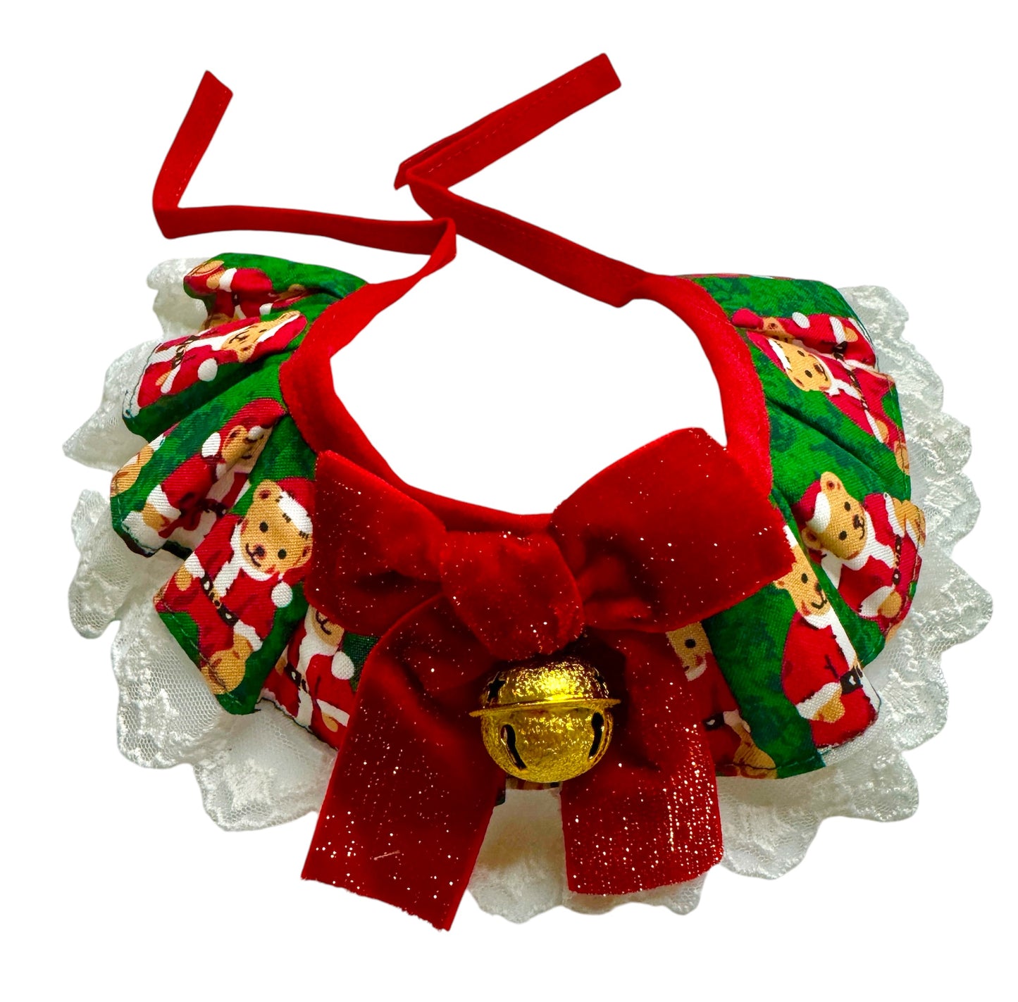 Christmas Teddy Bear Frill Collar