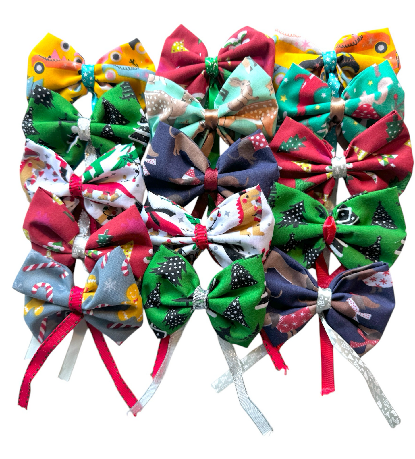 Christmas Fabric Bows