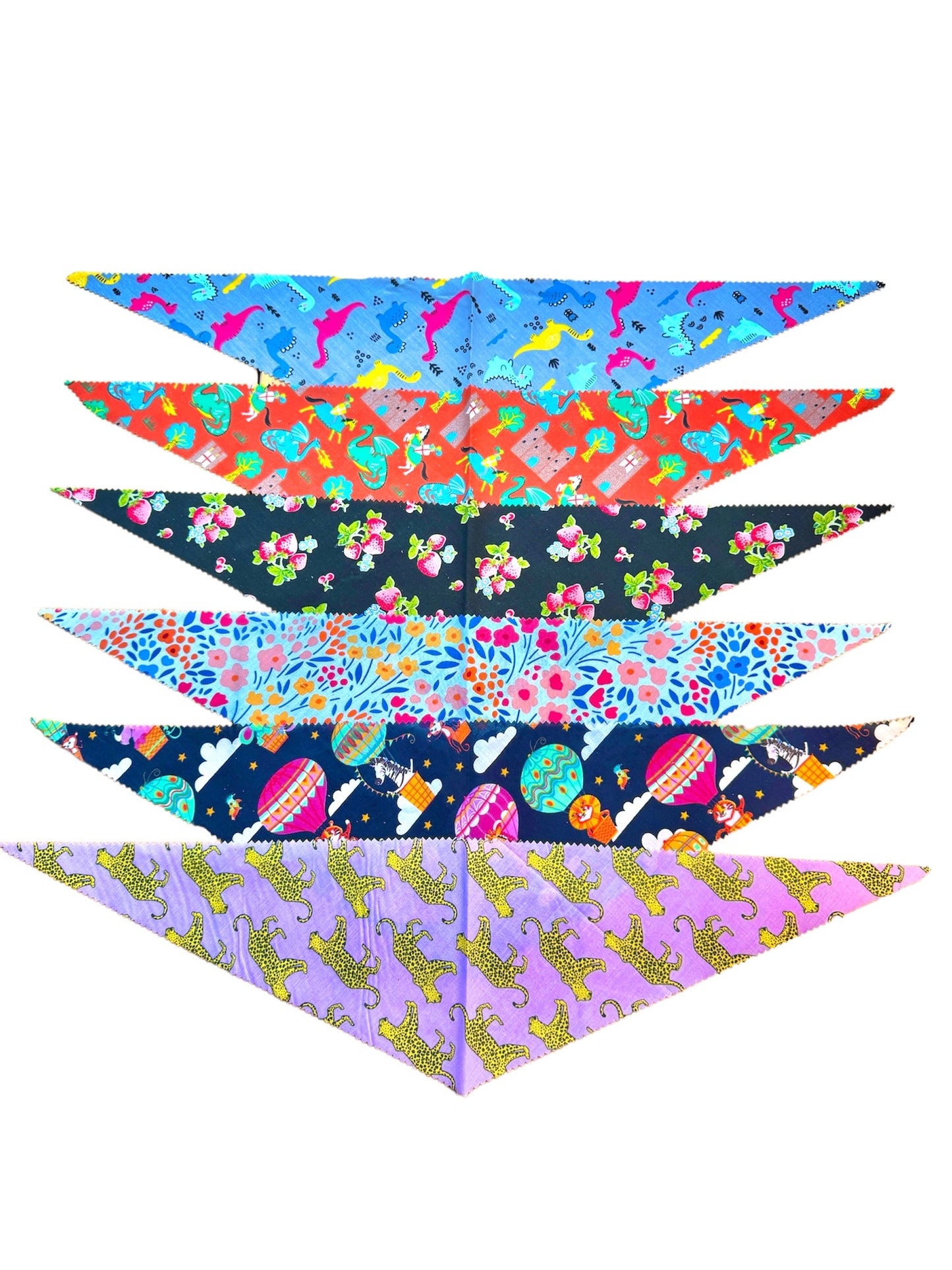 64 Small and Medium Tie on Bandanas