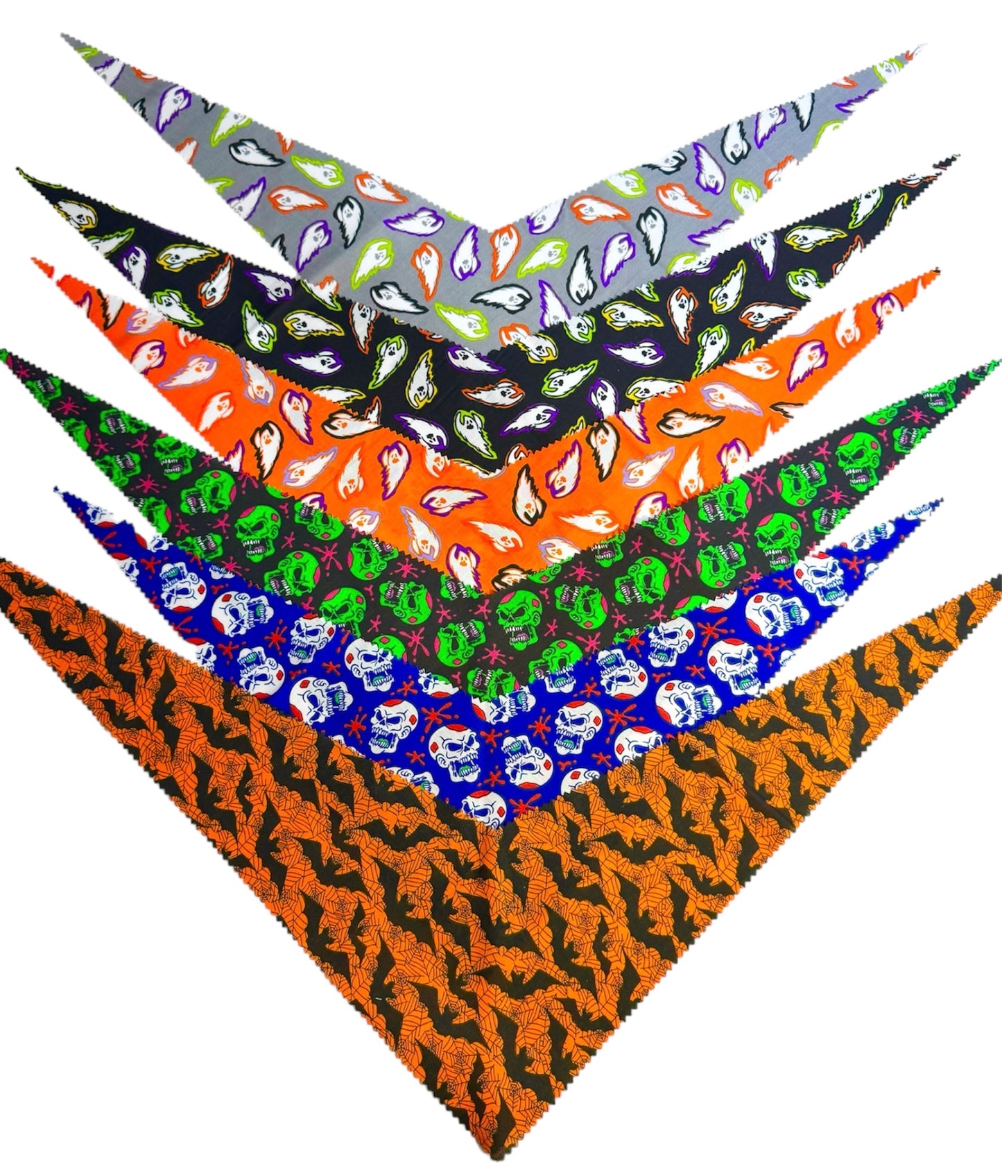 50 Halloween Tie on Bandanas