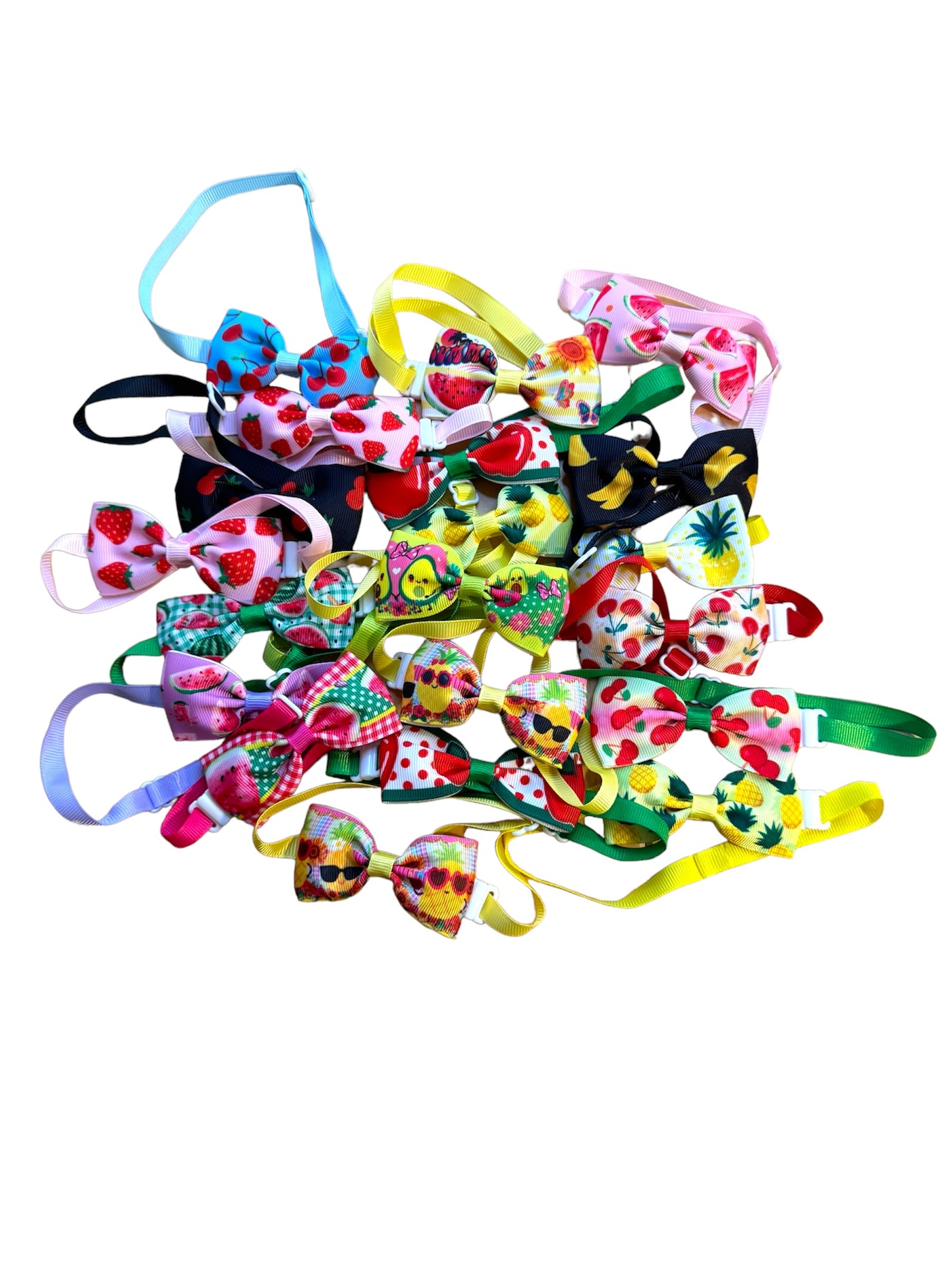 20 x Summer Fruity Necktie Bows