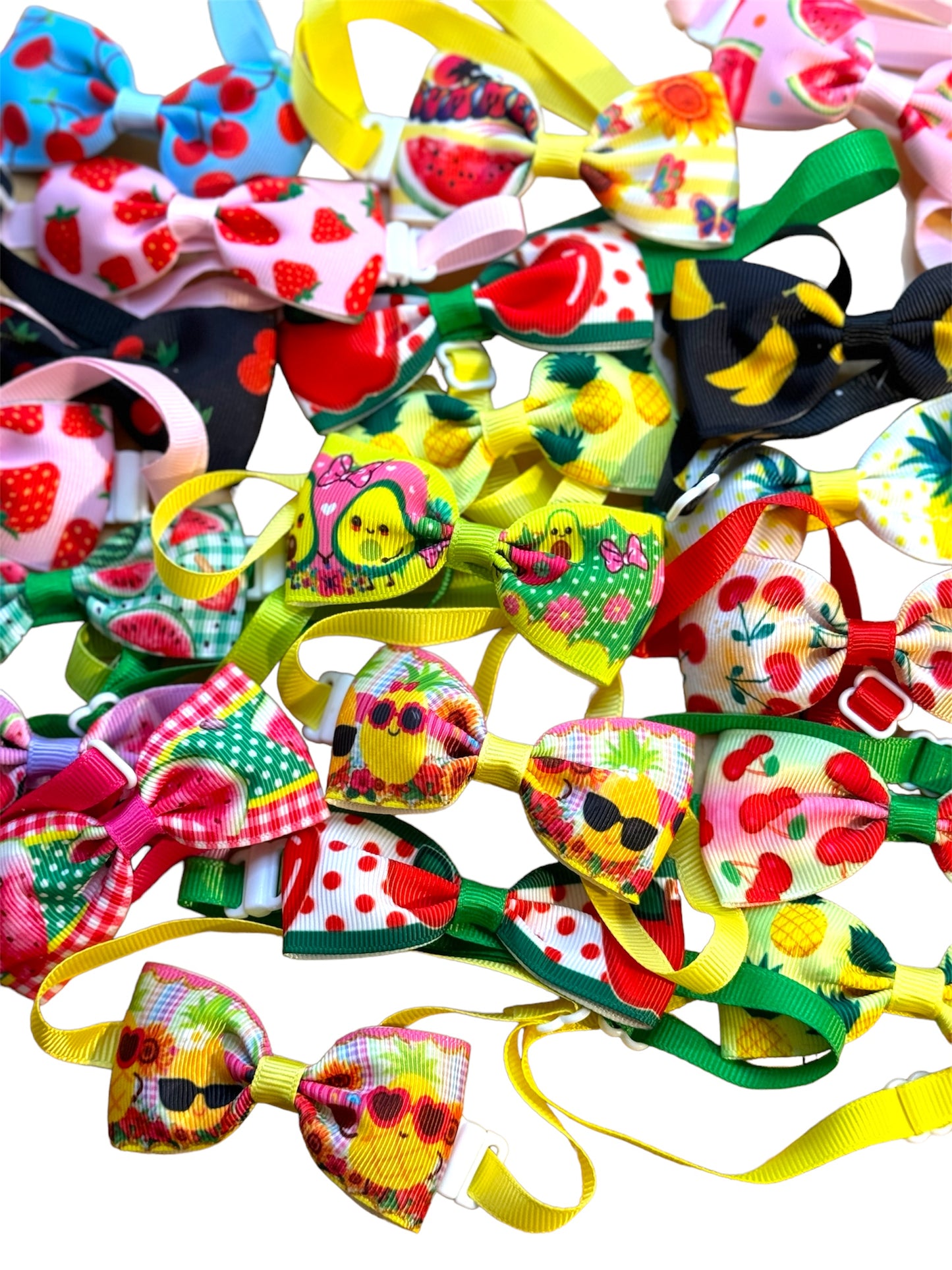 20 x Summer Fruity Necktie Bows