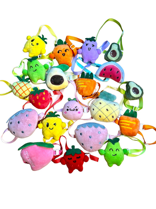 20 x Plush Cartoon Fruit Neckties