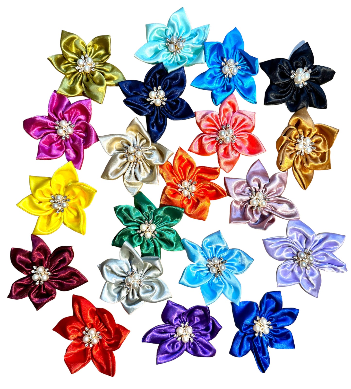 20 x Bling Centre Collar Flowers