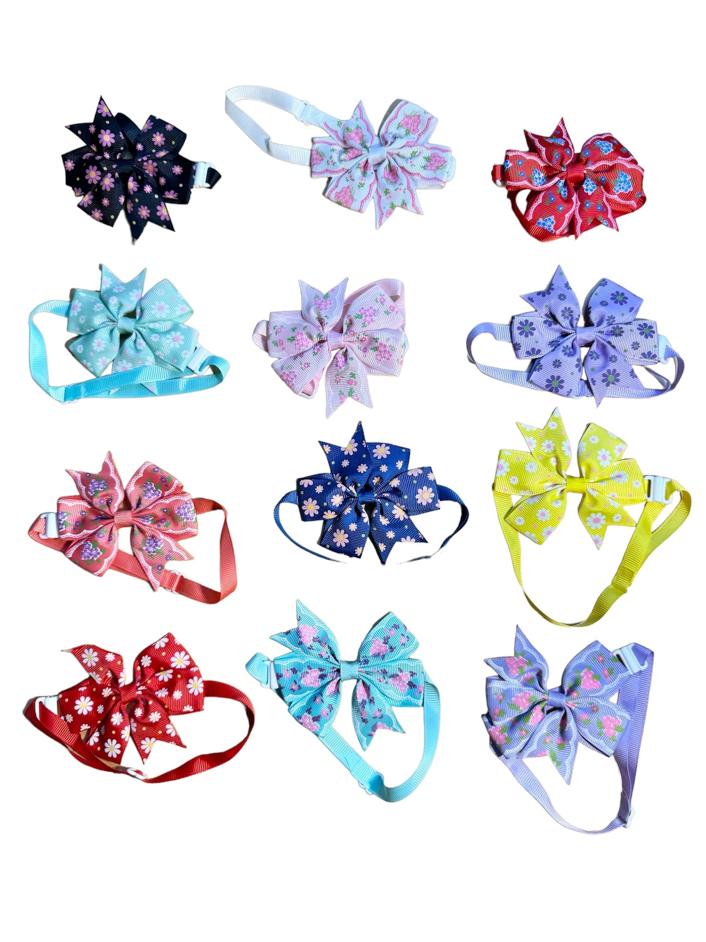 12 x Bright Pinwheel Necktie Collars