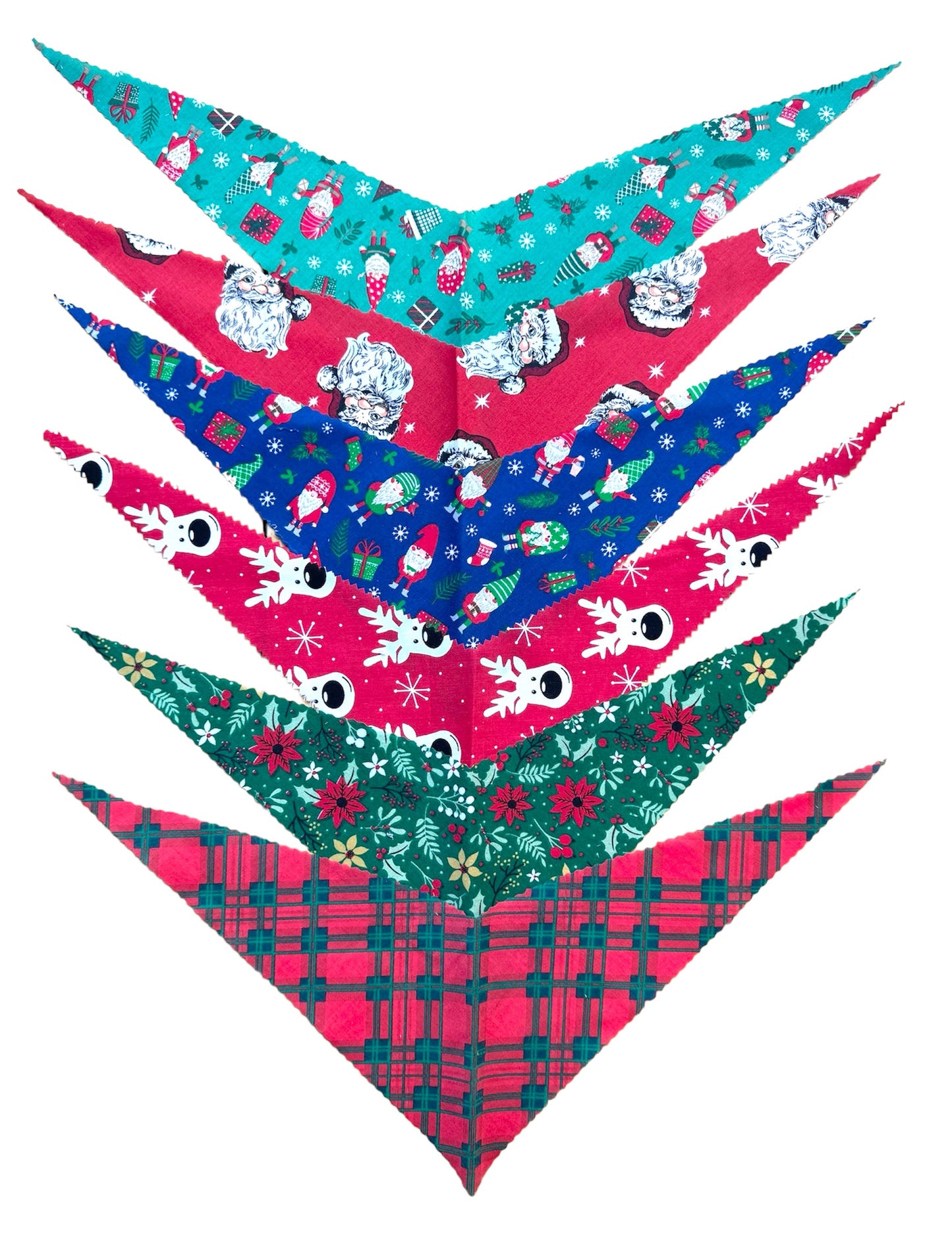 100 x Tie on CHRISTMAS bandanas