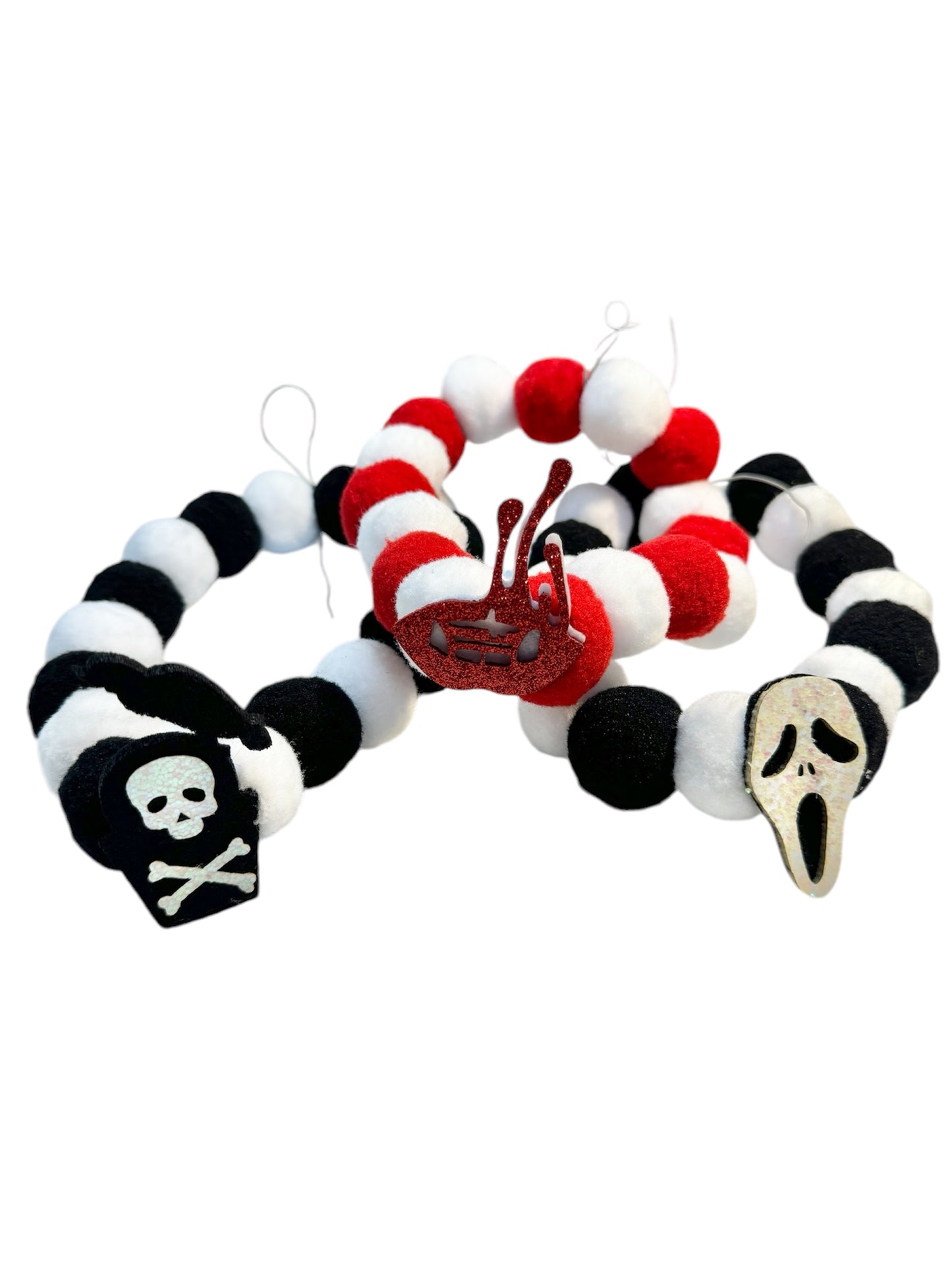 3 x Halloween Pom Pom Collar