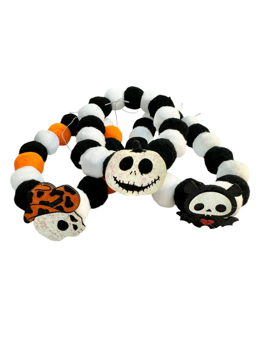 3 x Halloween Pom Pom Collar